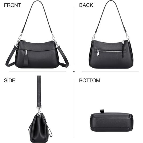 Over Earth Genuine Leather Crossbody Bags for Women Small Hobo Handbags - Picture 3 of 7